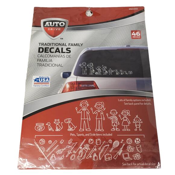 Traditional Family Car Decals For Vehicle 45 Decals Stick Figure Decals Auto - Picture 13 of 13